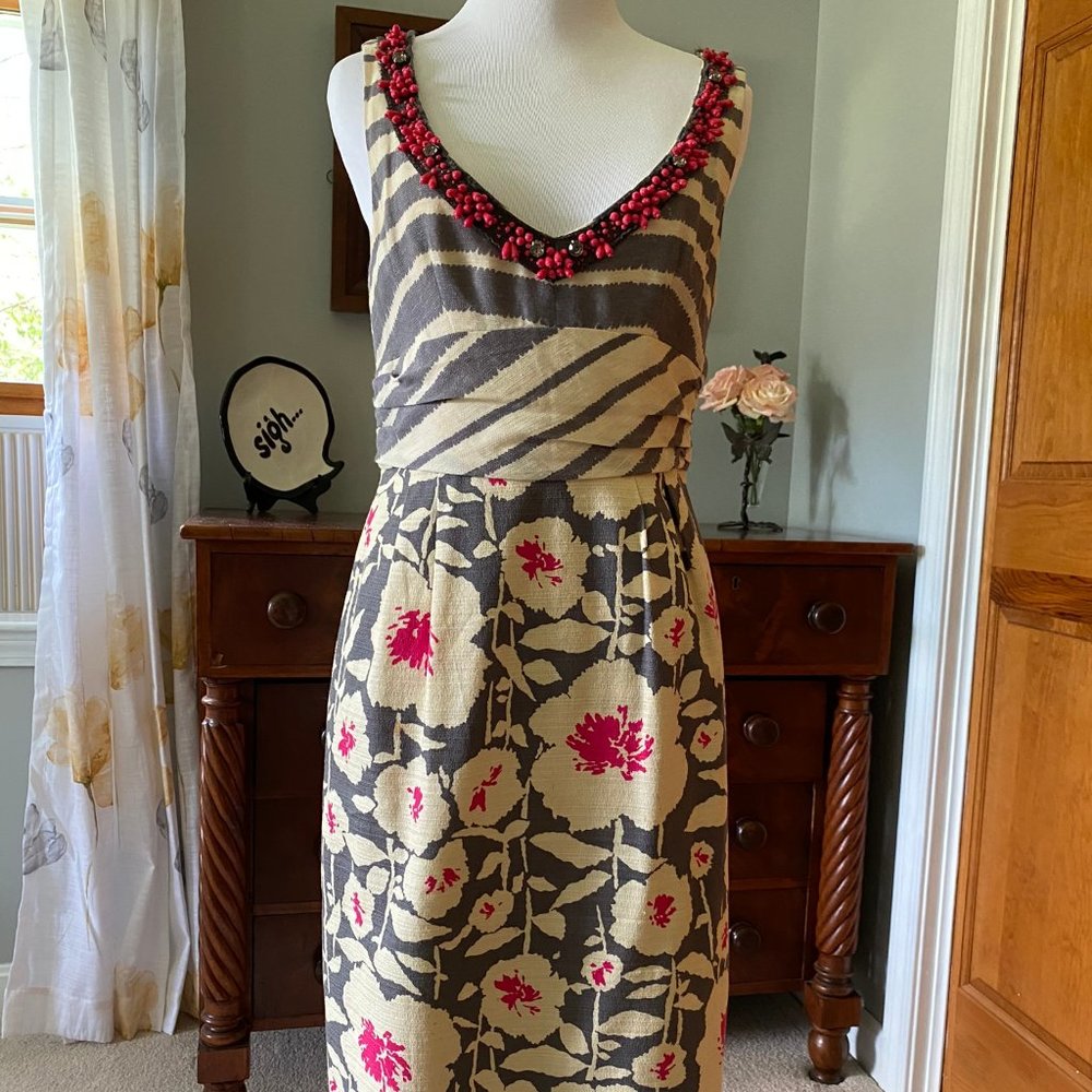 Nanette Lepore beaded neckline dress size 6